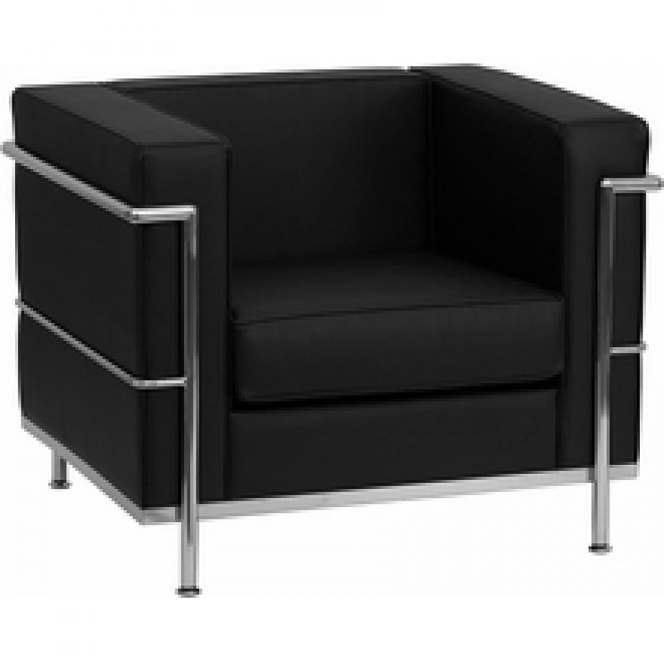 modern lounge chair black leather