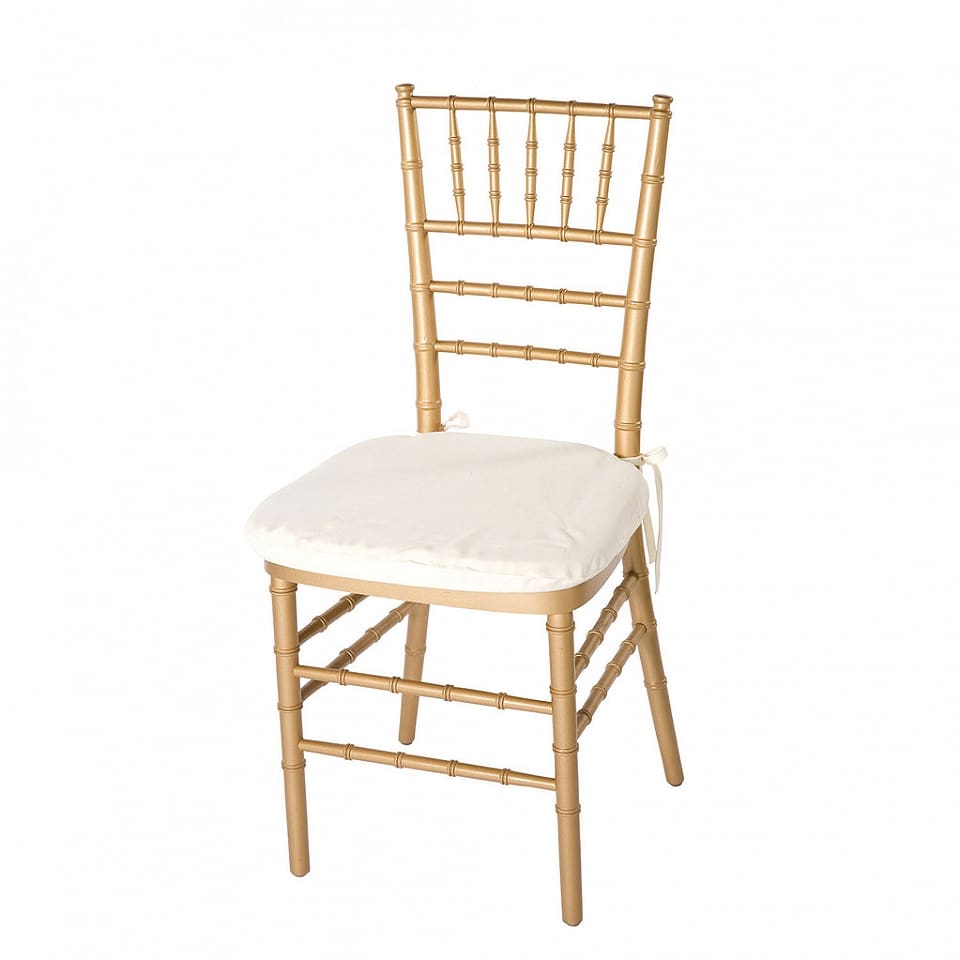 Gold Chiavari Chair with 1.5 Cream Cushion – aod-luxury-events