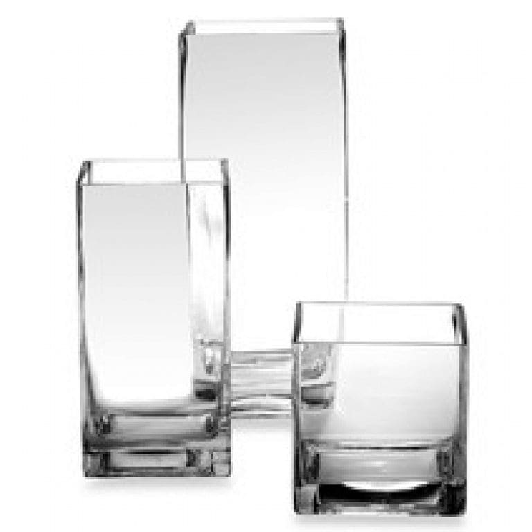 Rectangular Glass Vase (select a size) Grand Event Rentals