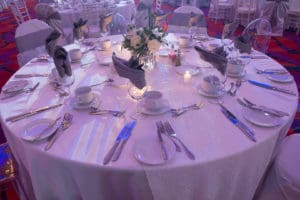 Sequin Table Decor for Wedding