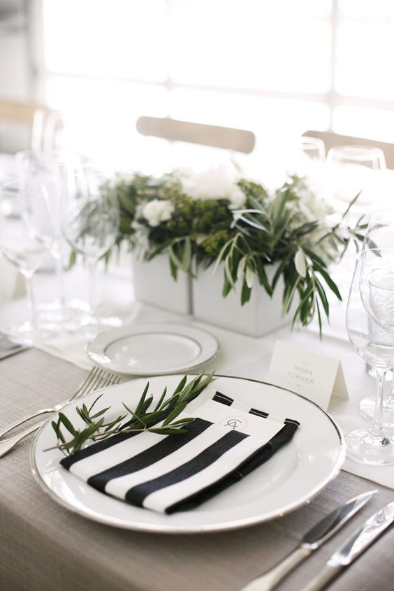 White Wedding Table Settings