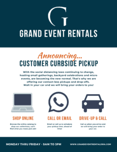 Customer Curbside Pickup Flyer page one