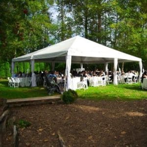 Wedding Tent with open side walls