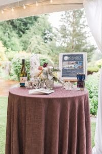 round plush velvet linen cocktail table