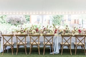 wood chairs and head table design