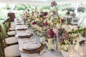 side view of the large table design at wedding