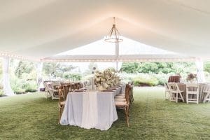 Tented wedding space