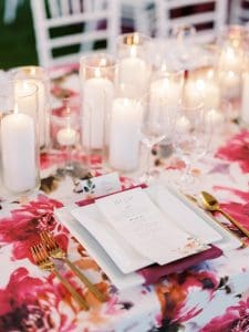 table decor at wedding