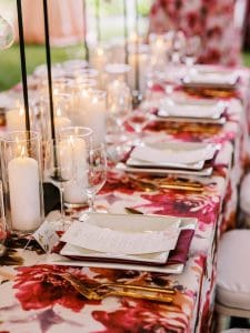 table decor for wedding