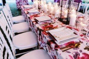 table decor for Snohomish wedding