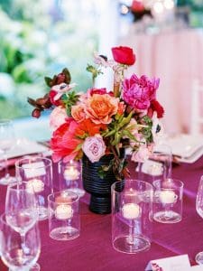 vases at Snohomish wedding
