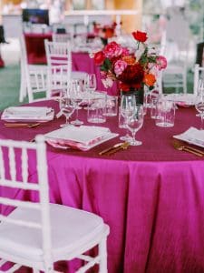 pink linens for wedding Snohomish