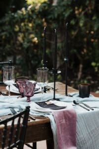 Black, White and Pink Wedding Rentals