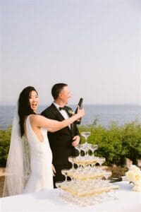 Couple Toast with Champagne Glass Rentals