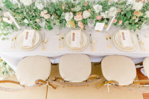 Overhead Large Wedding Tablescape