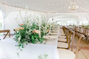 Large Wedding Tablescape with florals