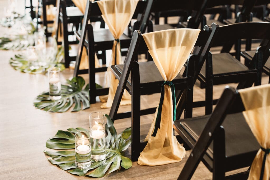 tropical wedding decor