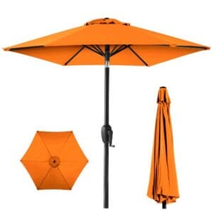 ORANGE PICNIC UMBRELLA 7.5'D W/ X-LRG BASE (MUST BE USED WITH PICNIC TABLE)